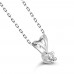 0,02 Crt 4 Prong Diamond - Silver Necklace